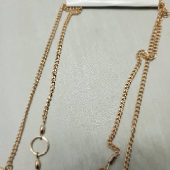 Coral Bay Two Row White Shell Layered Necklace White/rose Gold Tone - Picture 6 of 6